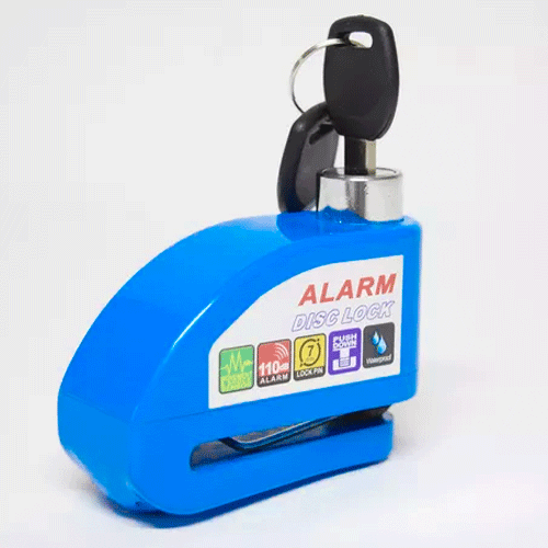 Candado Freno Disco Alarma Azul