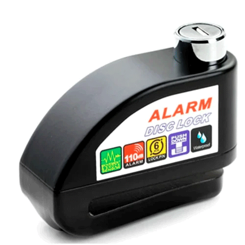 Candado Freno Disco Alarma Negro