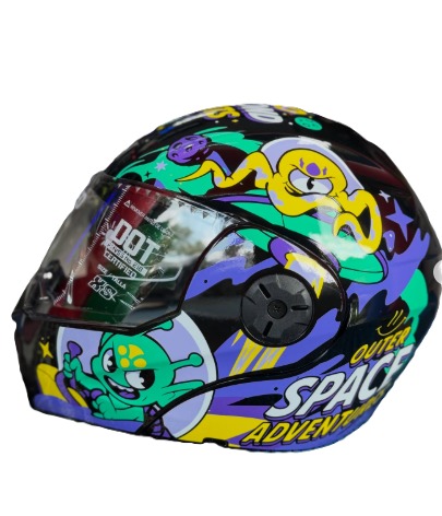 Casco Ich 3110S Astro Figh Negro Turquesa