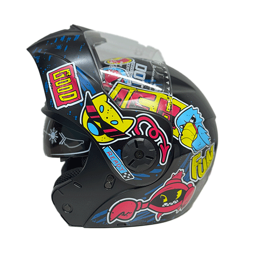 Casco Ich 3110S Change Negro Rojo Mate