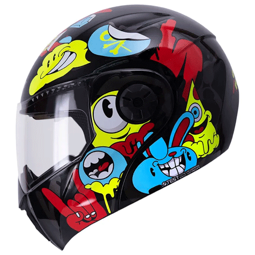 Casco Ich 3110S Crazy Rain Negro/Amarillo