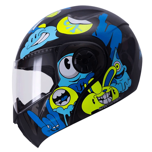 Casco Ich 3110S Crazy Rain Negro/Azul