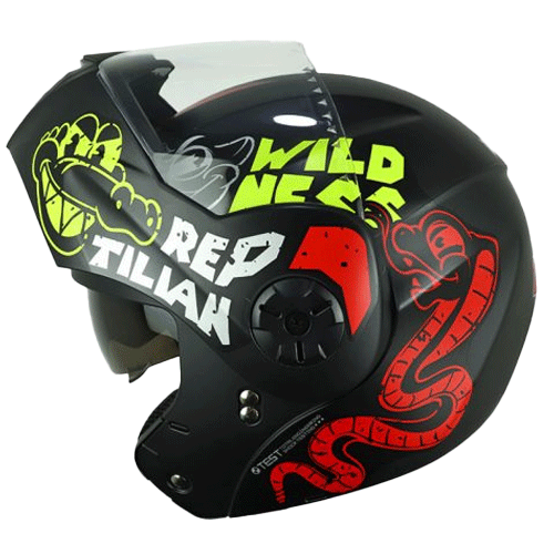 Casco Ich 3110S Kids Reptilian Negro/Rojo