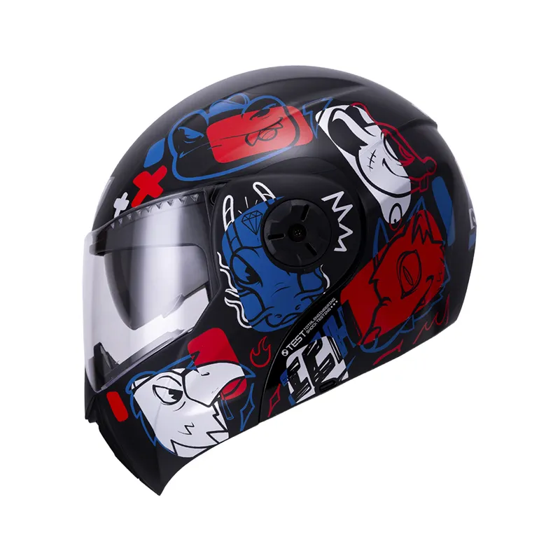 Casco Ich 3110S Kids Wild Soul Negro Mate/Rojo