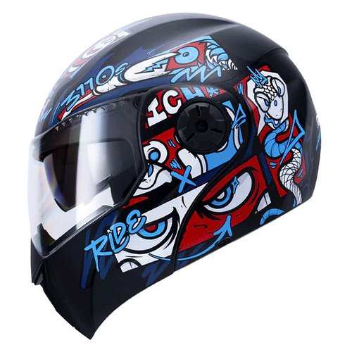 Casco Ich 3110S Renfex Negro Mate/Azul