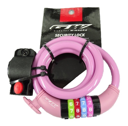 Guaya GW Cable Espiral Clave Colores Ty523 Rosado