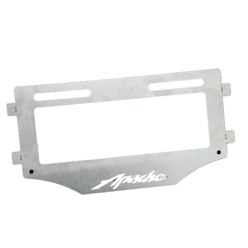 Porta Placa Lamina Plata Apache