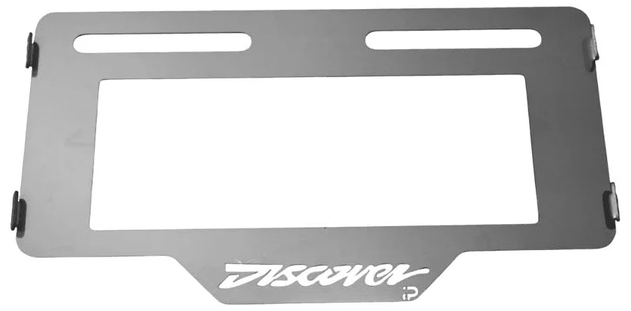 Porta Placa Lamina Plata Discover