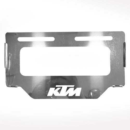 Porta Placa Lamina Plata Ktm