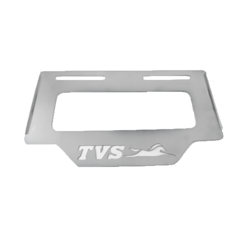 Porta Placa Lamina Plata Tvs