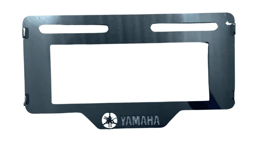 Porta Placa Lamina Plata Yamaha