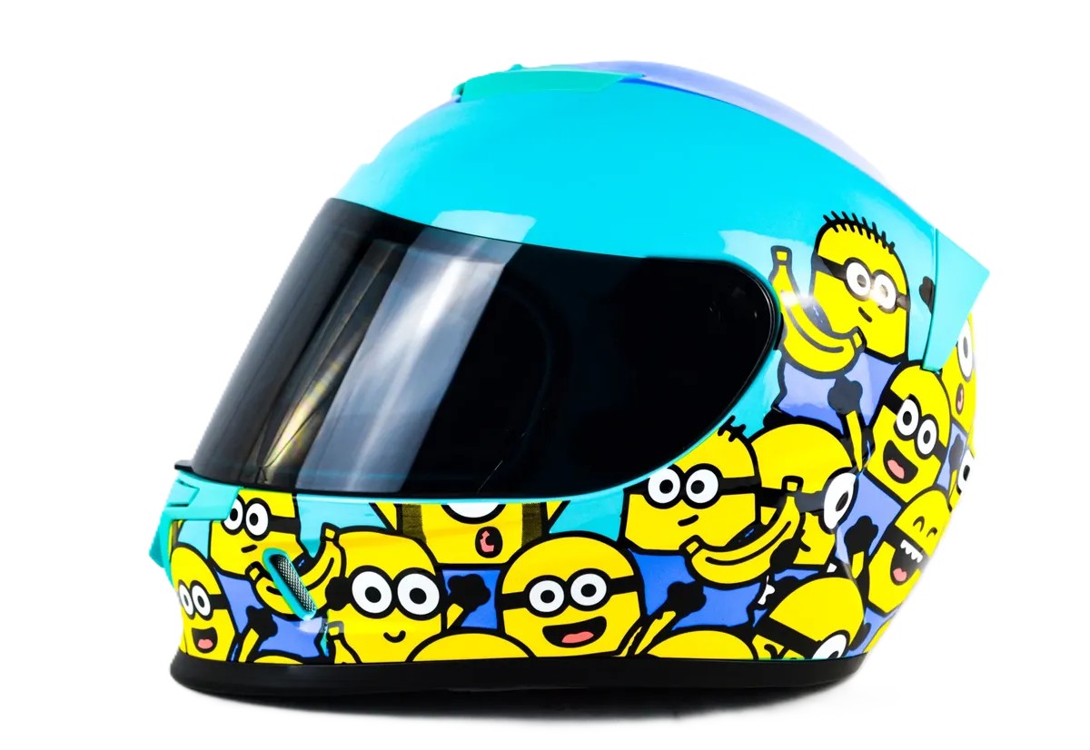 CASCO XTRONG XTR-002 BANANA AZUL BRILLO T.XM