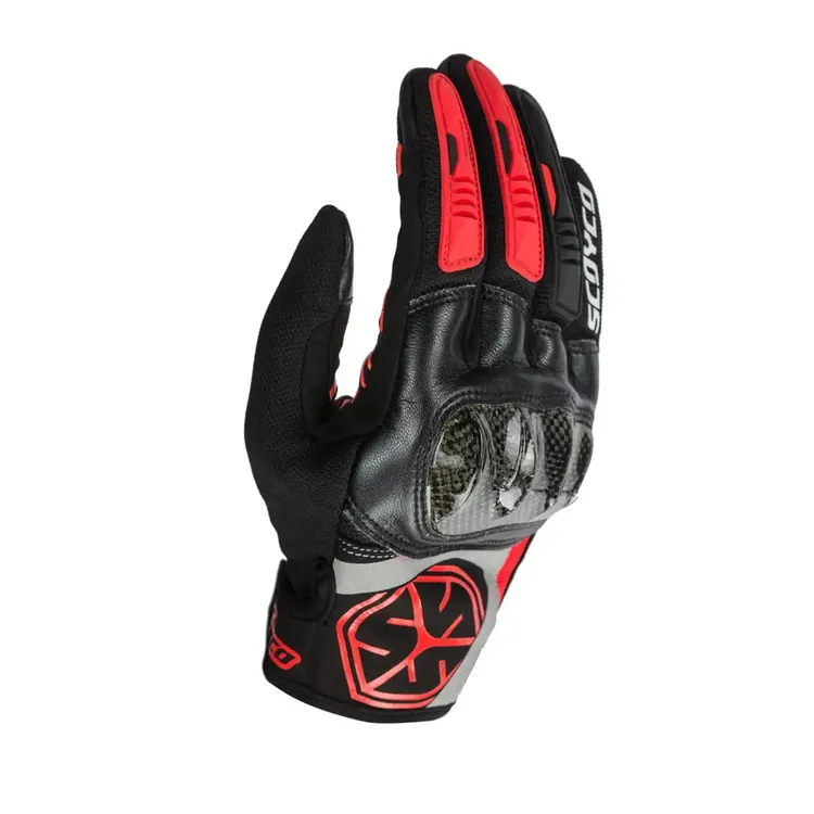 GUANTES SCOYCO MC122 NEGRO ROJO