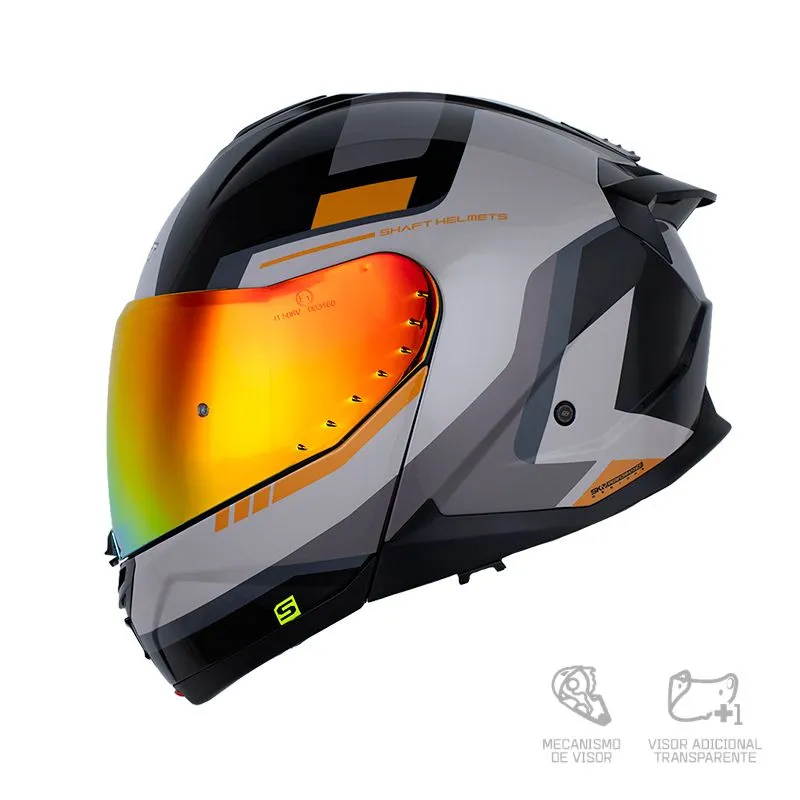 CASCO SHAFT 3540 LEXX NEGRO GRIS BRILLO