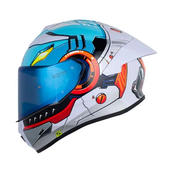 CASCO SHAFT 584 SHARKY GRIS NARANJA