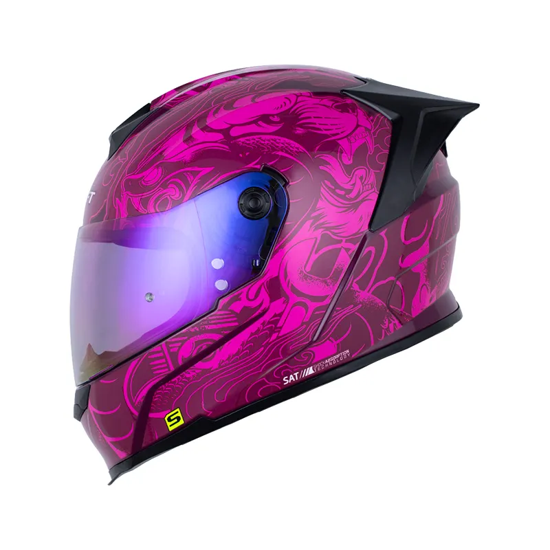 CASCO SHAFT 502 THUNDER MORADO FUCSIA