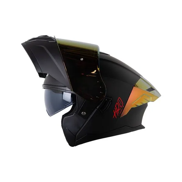 CASCO HRO 3480DV SOLID NEGRO ROJO MATE