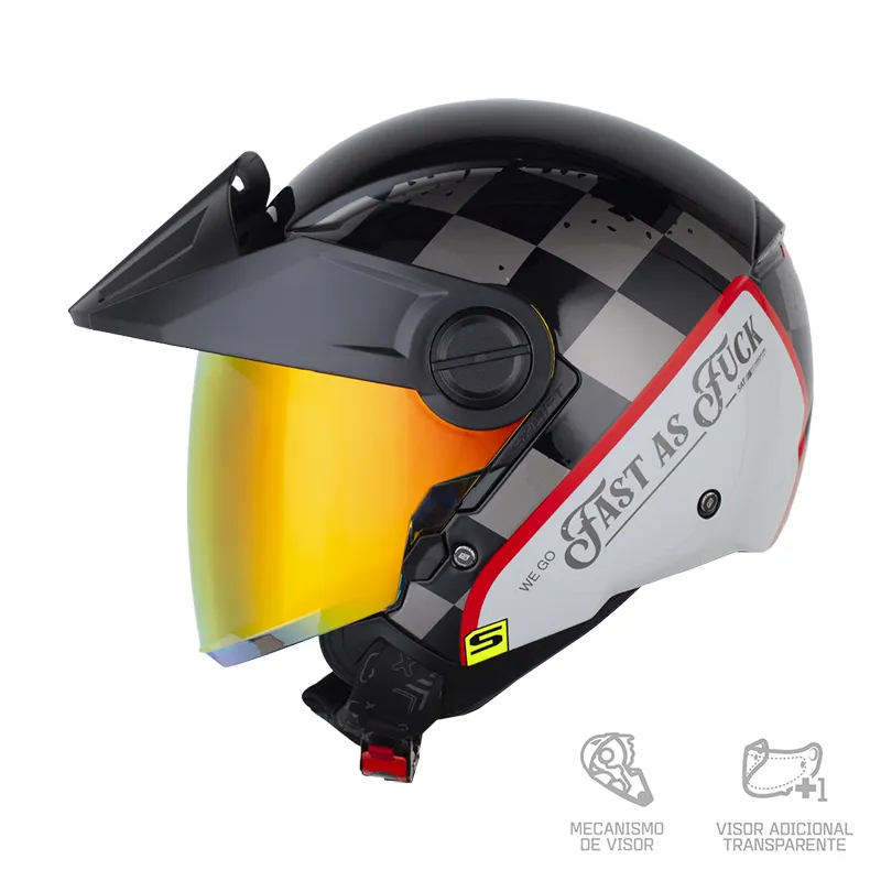 CASCO SHAFT 212 TREMBLE NEGRO ROJO