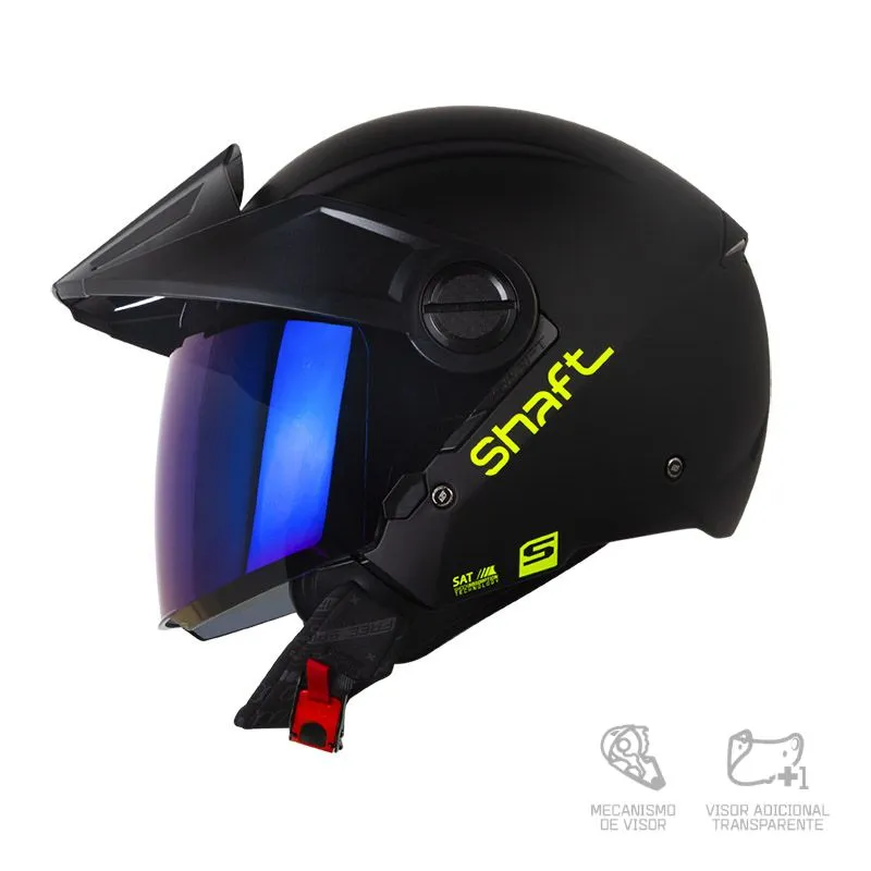 CASCO SHAFT 212 SOLID NEGRO AMARILLO