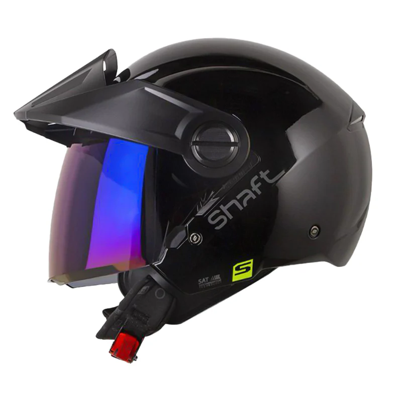 CASCO SHAFT 212 SOLID NEGRO GRIS OSCURO BRILLANTE