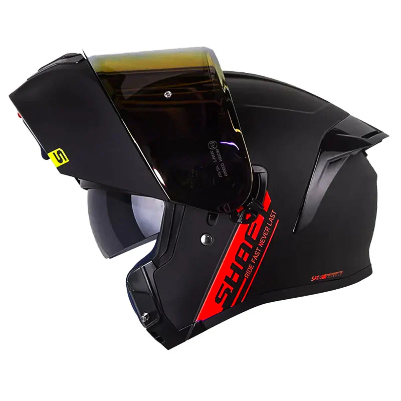 CASCO SHAFT 3820 SOLID NEGRO ROJO