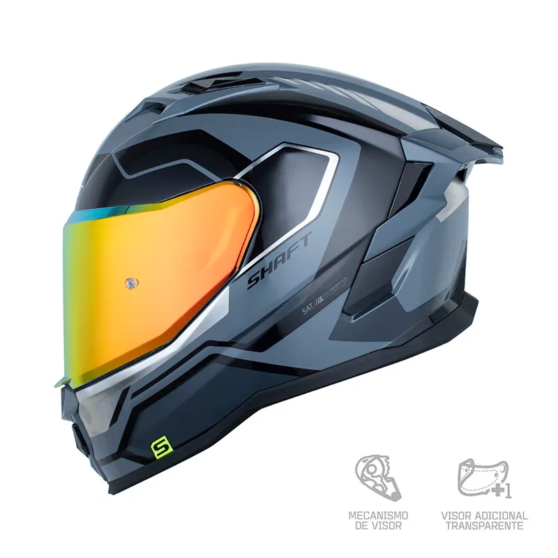 CASCO SHAFT 556 TAIPAN RETROFREX GRIS OSCURO BRILLO
