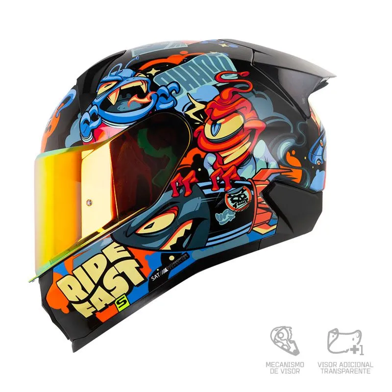 CASCO SHAFT 560 EVO UNIVERSE NEGRO AZUL OSCURO