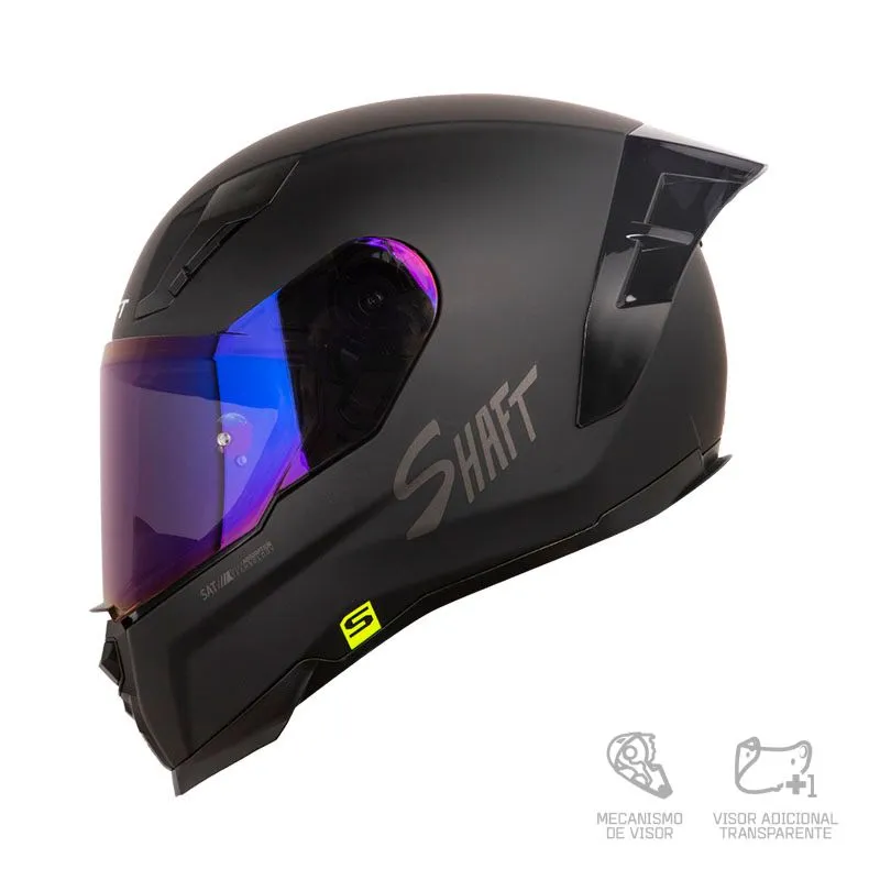 CASCO SHAFT 562R SOLID NEGRO GRIS OSCURO MATE
