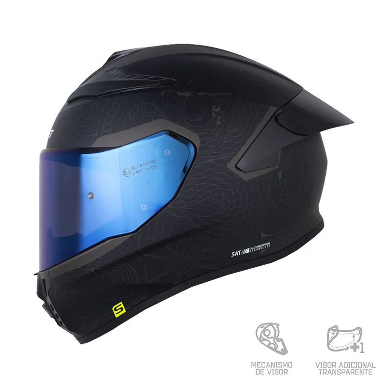 CASCO SHAFT 584 ASIA NEGRO GRIS OSCURO MATE
