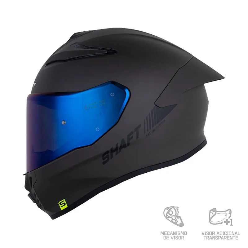 CASCO SHAFT 584 SOLID GRIS OSCURO NEGRO MATE