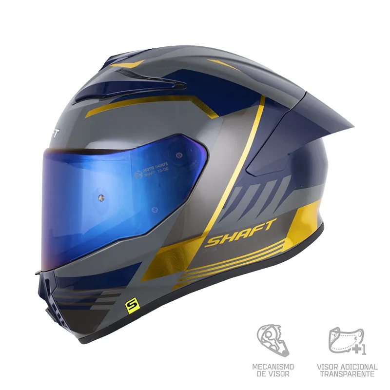 CASCO SHAFT 584 SHAIRO GRIS DORADO BRILLO
