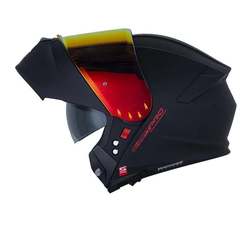 CASCO SHAFT PRO 4000DV SOLID NEGRO ROJO