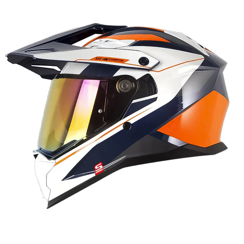 CASCO SHAFT PRO MX400DV FRONTIER AZUL NARANJA