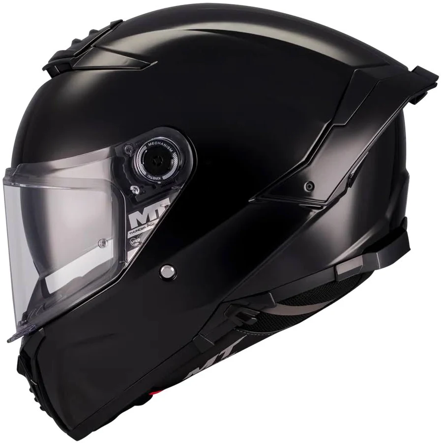 CASCO MT THUNDER 4 SOLID NEGRO BRILLO