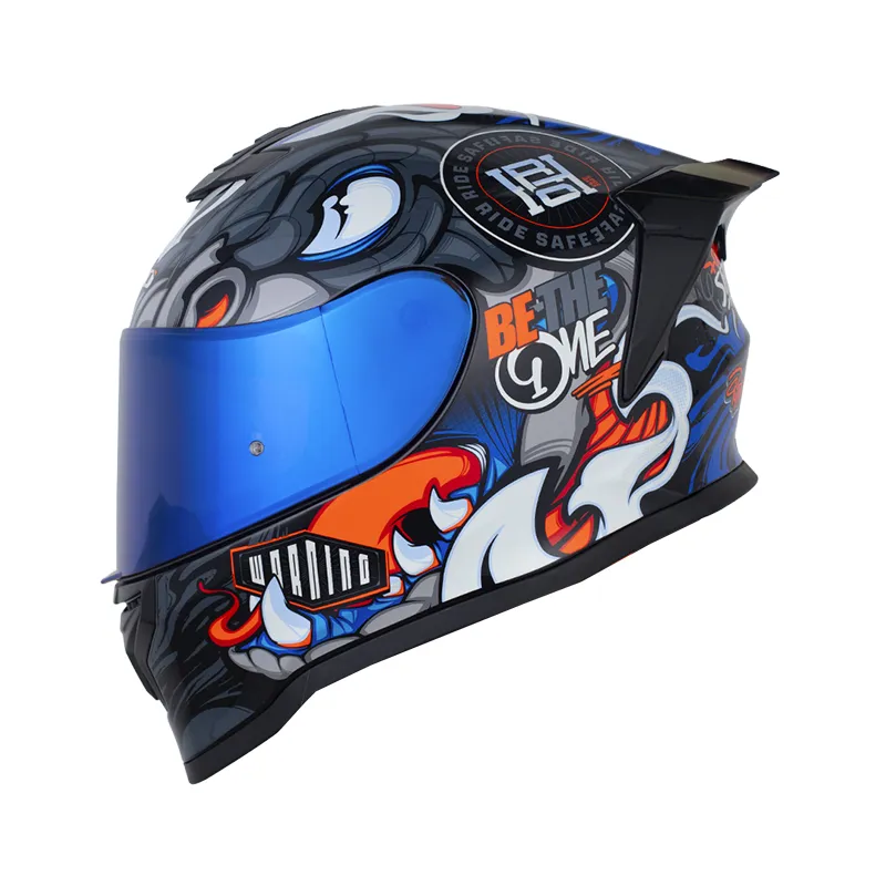 CASCO HRO 506SP PYTONER NEGRO NARANJA BRILLO