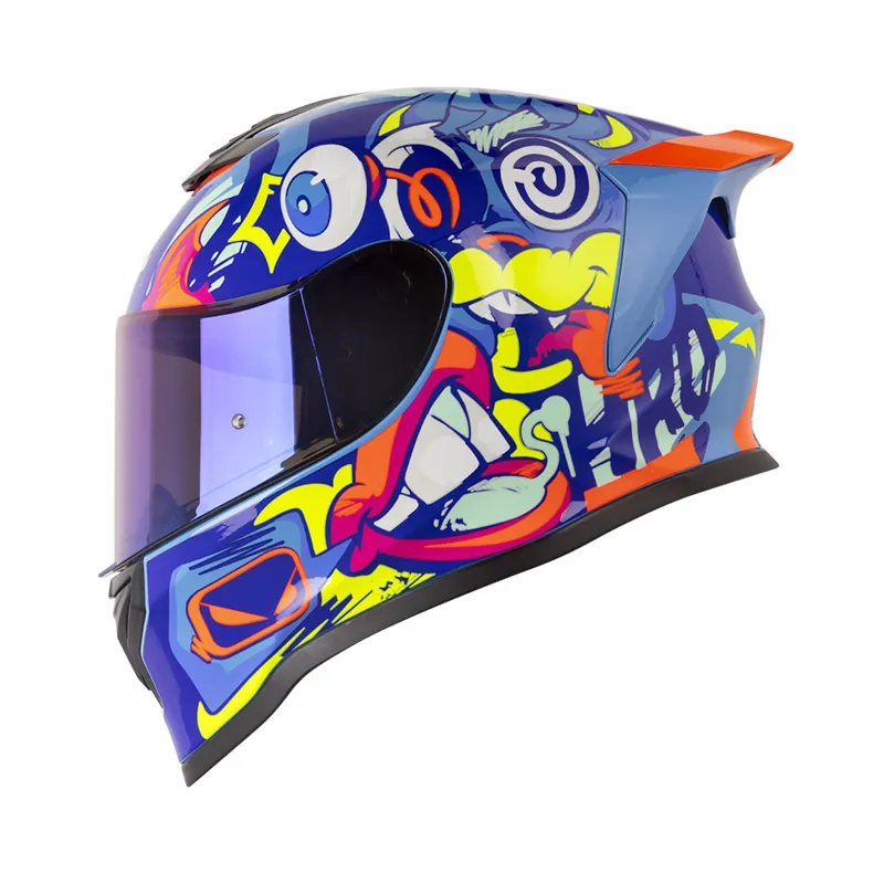 CASCO HRO 506SP FUNKY AZUL NARANJA