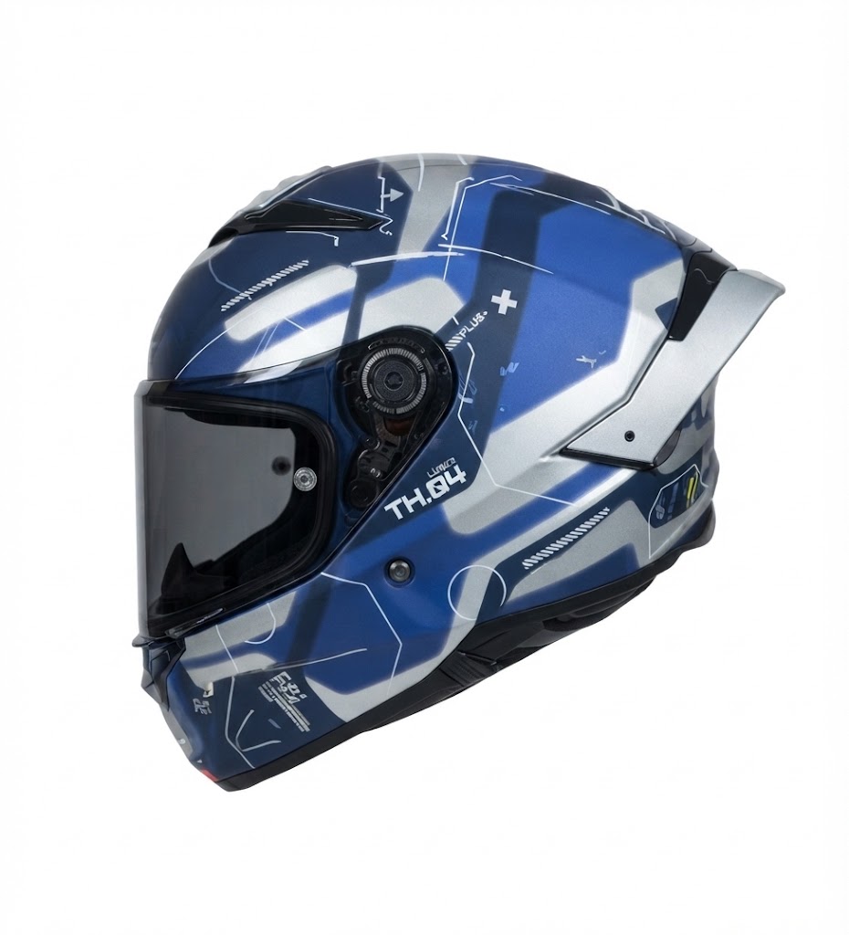 CASCO MT THUNDER 4 LUMEX NEGRO BRILLO GRIS