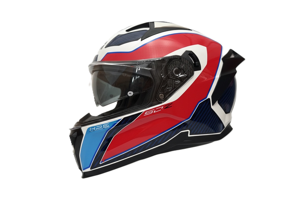 CASCO GIVI H50Z BLANCO ROJO AZUL BRILLO