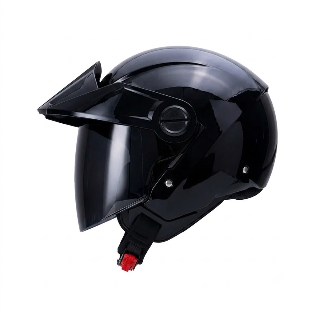 CASCO ICH 102 SOLID NEGRO BRILLO