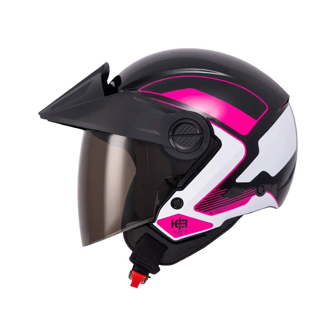 CASCO ICH 102 SILVERMAX NEGRO FUCSIA