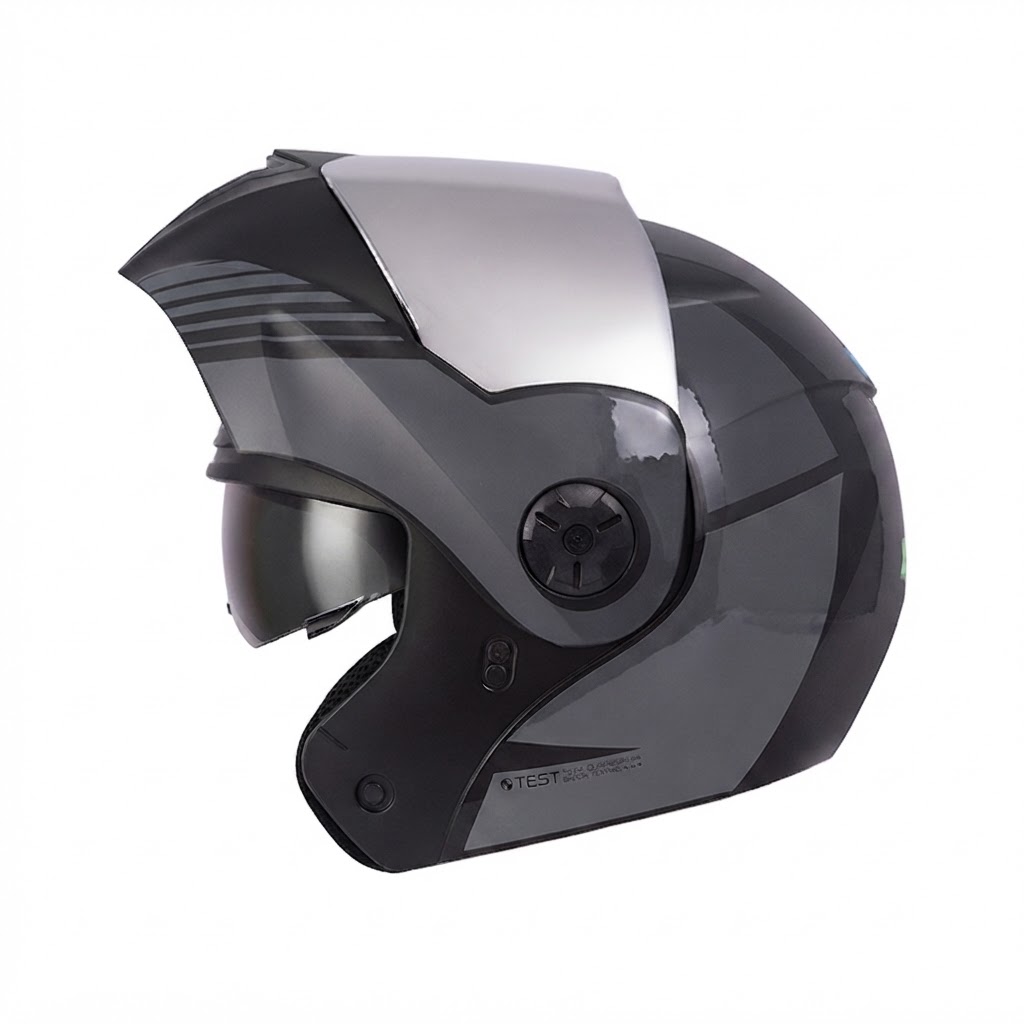 CASCO ICH 3110 XMAL NEGRO GRIS BRILLANTE