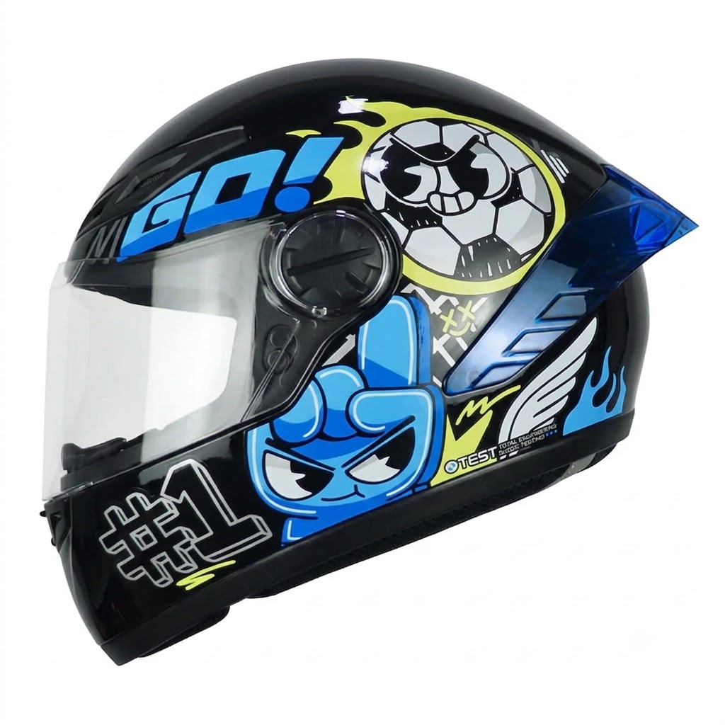 CASCO ICH 501 KIDS CHAMPS NEGRO AZUL