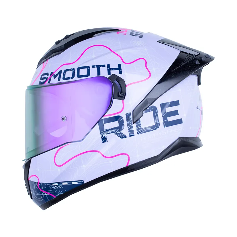 CASCO LS2 FF806 ROMA MORADO CLARO AZUL BRILLO