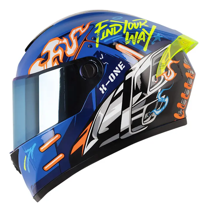CASCO X-ONE X-500GT EVO GPT AZUL NARANJA