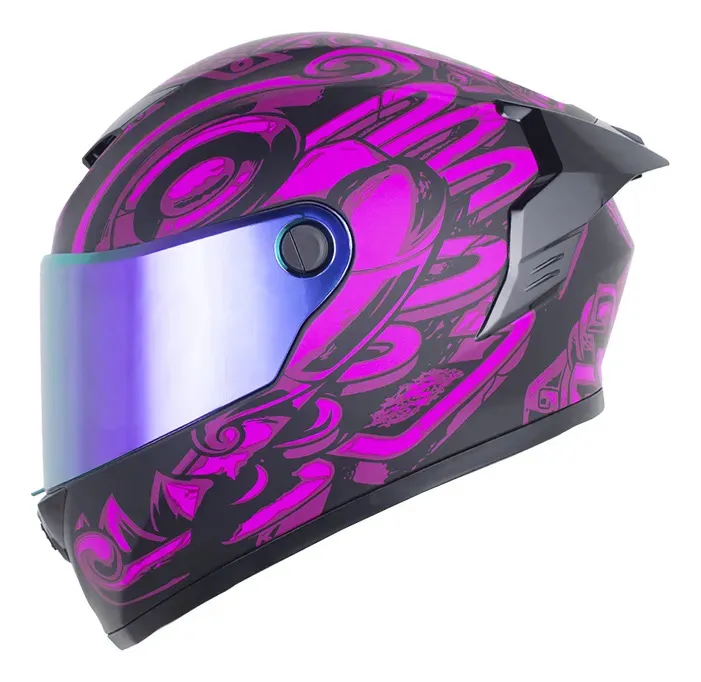 CASCO X-ONE X-500RS CHAA NEGRO FUCSIA