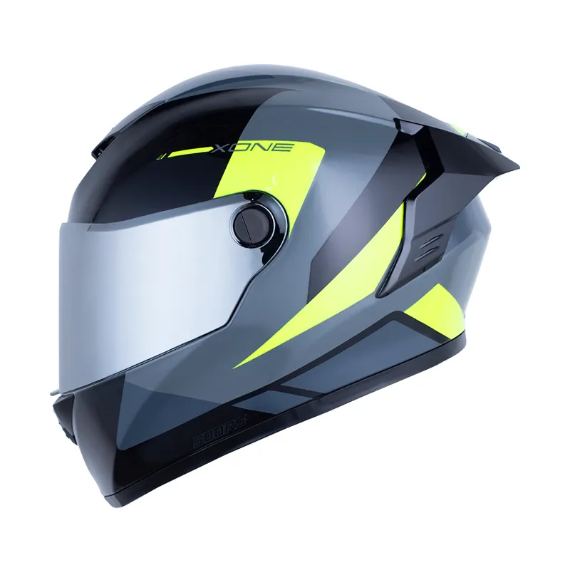 CASCO X-ONE 500RS BRAPS GRIS AMARILLO BRILLO