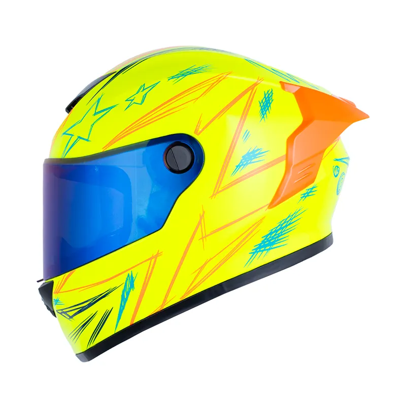 CASCO X-ONE 500RS SCRAWL AMARILLO NARANJA BRILLO