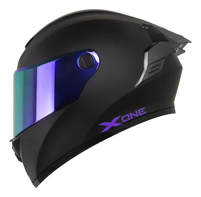 CASCO X-ONE 500RS SOLID NEGRO MORADO MATE