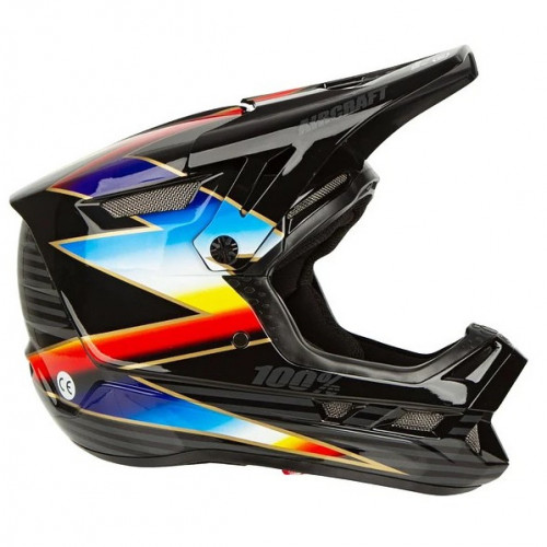 CASCO 100% MX AIRCARFT KNOX NEGRO BRILLO