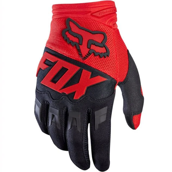 GUANTES AAA FOX NEGRO ROJO